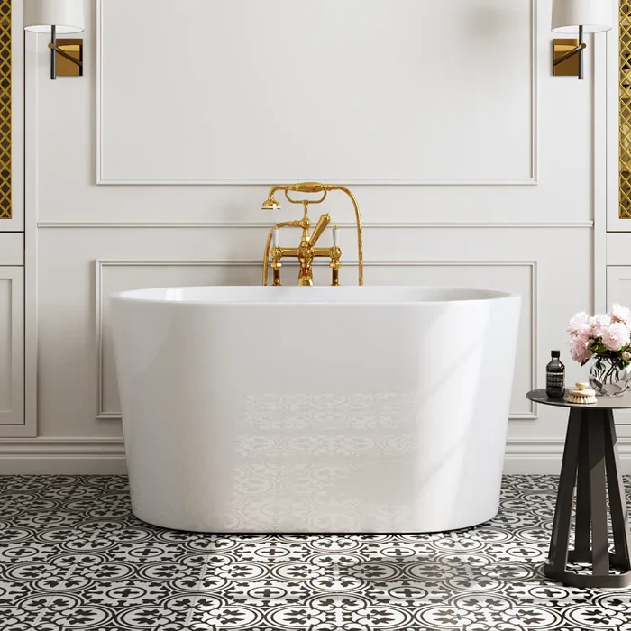 HOROW 47 Inch Freestanding Acrylic Soaking Tub Model TU47 SG NS