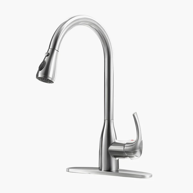 HOROW Single Handle Kitchen Faucet With Pull Out Spray Model HR KF0135B