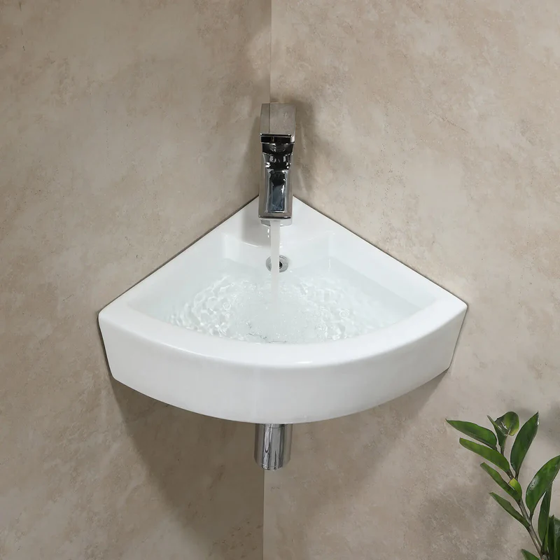 HOROW Wall Mounted Sink Bathroom Basin With Overflow Model HWTP C3232W